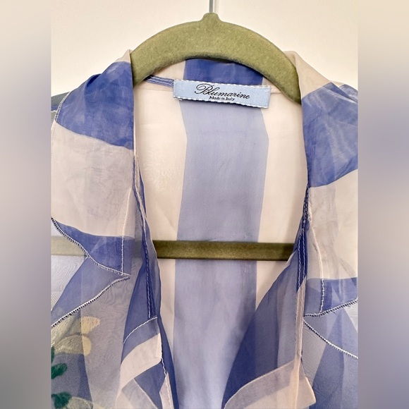 Blumarine Floral silk Sheer Blouse - Picture 12 of 16